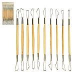 Набор стеков 10шт металлический, двухсторонний, на деревянной ручке, пакет, европодвес