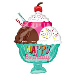 Шар фольгированный фигурный 23"/58см HB Мороженое в креманке