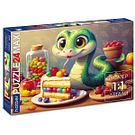 Пазлы " Hatber "  24элемента Premium Maxi Сладкая змейка 48*33см, картонная упаковка