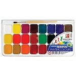 Краски акварельные с кистью Классика 24цв " Луч " медовые, пластиковая упаковка, европодвес