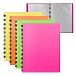 Папка 20файлов " Erich Krause " А4 Matt Neon ассорти, пластик 0,6мм, на спирали, с текстурой поверхности " песок "