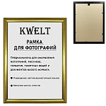 Фоторамка " KWELT " пластиковая А4 21*30см серия 1 золото, ПЭТ стекло, ширина багета - 14мм