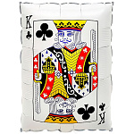 Шар фольгированный фигурный 19"/48см Карта Король треф