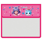 Папка " Пчелка " МАЛЫЙ ФОРМАТ А5-36 (230*190*50мм) на липучке 2отделения Милая парочка, без уголка, пластик