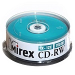Диск CD-RW " Mirex " 700 Мб 4X-12X Cake box 25шт