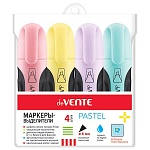 Набор текстовыделителей 4цв, 1-5мм, Pastel " deVente " пластиковая упаковка, европодвес
