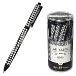 Ручка шариковая автоматическая " Bruno Visconti " ArtСlick Шашечки синяя 0,5мм, непрозрачный пластиковый корпус, колпачок с клипом, пластиковый бокс