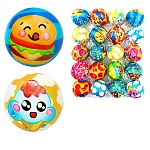 Мяч мягкий " KWELT " 4см, Вкусняшки, ПВХ, ассорти, пакет