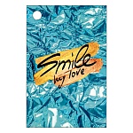 Бирка для букетов и подарков " Мир поздравлений " 025 Smile my love, 70*46мм, дизайнерский картон, фольга
