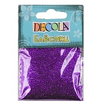 Блестки декоративные " Decola " 0,3мм 20г фиолетовый, пакет, европодвес