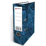 Папка-регистратор А4 " Lamark " сборная 75мм Камень, синяя, ламинированный картон, этикетка для маркировки