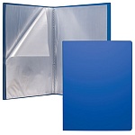 Папка 20файлов " Erich Krause " А4 Classic синяя, пластик 0,4мм, с текстурой поверхности " песок "