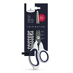 Ножницы " Lorex " Сomfort-grip inspiration 20см металлические, бело-синие, эргономичные прорезиненные ручки, индивидуальная упаковка, европодвес