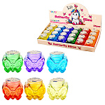 Слайм " Mazari " Бабочка, 70гр, ассорти 6цв, туба, картонный дисплей