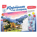 Картина по номерам " Lori " 28,5*38см Нежный цветок, состав набора: основа на картоне с контуром, акриловые краски, кисть, вспомогательный лист, акриловый лак, инструкция, картонная упаковка, европодвес