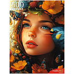 Пазлы " Рыжий кот " 500элементов Лесная фея 33*47см, картонная упаковка 22,8*32,3*4,4см