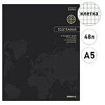 Тетрадь А5 48л " Hatber " Премиум- География, клетка, со справочным материалом, офсет, на скобе, обложка- мелованный картон, ламинация soft-touch, 3D фольга, 3D лак