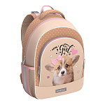 Рюкзак " Erich Krause " 39*28*14см ErgoLine 15Л Щенок корги (Corgi Puppy), эргономичная спинка, 1 отделение, большой внешний карман на молнии, 2 боковых кармана на резинке, усиленное дно, мини-органайзер, светоотражающие элементы, регулируемые лямки, нагр