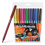 Фломастеры " Erich Krause " Ну, Погоди! Каникулы 12цв смываемые, на водной основе, круглые, вентилируемый колпачок, европодвес
