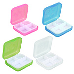 Контейнер пластиковый (таблетница), 4 секции, 6*6*2см, 1 съемная ячейка, ассорти (без возможности выбора цвета) " KWELT " пакет