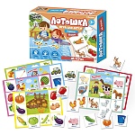 Игра настольная " Русский стиль " Лото Лотошка На ферме: 6 карточек, 48 фишек, инструкция, от 3лет, картонная упаковка