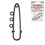 Булавка для подвесок " Zlatka " №03 5см 3 петли под черный никель, пакет, европодвес