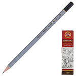 Карандаш ч/гр " Koh-i-Noor " Gold Star 3B шестигранный, деревянный, цвет корпуса - серый, заточенный, картонная упаковка