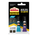 Клей+Антиклей " Момент " 3+4гр Супер комбо, гель