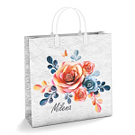 Пакет ПЭ " Интерпак " с пластиковой ручкой МП, 30*30см 150мкм Милена