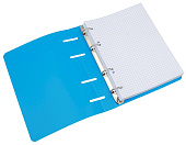 Тетрадь на кольцах А5 80 листов, голубая пластиковая обложка