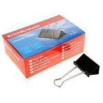 Зажимы для бумаг " Erich Krause " черные 51мм 12шт/уп