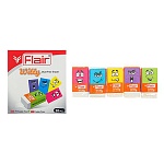 Ластик " Flair " Wylly 34*20*10мм белый, картонная упаковка