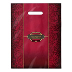 Пакет ПЭ " Интерпак " с вырубной ручкой ПВД, 30*37см 90мкм Божоле