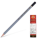 Карандаш ч/гр " Koh-i-Noor " Hardtmuth HB шестигранный, деревянный, цвет корпуса - серый, заточенный, картонная упаковка