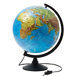 Глобус политический рельефный с подсветкой от сети 320мм " Globen ", серия Классик Евро