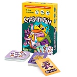 Игра настольная " Банда умников " Словопотам, состав: 67 ярких карт со словами;16 карт с весёлыми буквами;12 разноцветных жетонов;иллюстрированные правила, картонная упаковка 11,5*17,2*4,2см, от 6лет