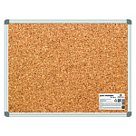 Доска пробковая " Attomex " 90*60см в рамке из алюминиевого профиля, открытое крепление, возможность горизонтального и вертикального крепления, термоусадочная пленка