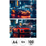 Альбом А4 12л " Проф-Пресс " Авто в городе- 4, на скобе, обложка- мелованная бумага, блок- офсет 100г/м2, 2 дизайна в спайке