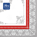 Салфетки бумажные 3-слойные " Pero " Prestige Аврора 20шт, 100% целлюлоза, 33*33см