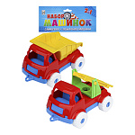 Набор машинок " Рыжий кот " №1 2в1 12*6,5*5см Самосвал+пожарная, пластик