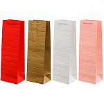 Пакет бумажный " Basir " 36*9*12см под бутылку, ассорти (без возможности выбора дизайна), ламинированный
