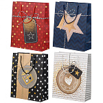 Пакет бумажный " Basir " 30*40*12см, Звезды, Сердечки, ассорти (без возможности выбора цвета), ламинированный