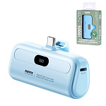 Аккумулятор внешний " Remax " RPP-632 Capsule Series, 5000mAh, Type-C (in), Type-C (out), 2А, LED индикатор, синий, пластик