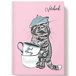 Записная книжка А5 7БЦ 128л " Академия Групп " Доброе утро, клетка, обложка - глянцевый ламинированный картон, офсет, сшивка