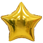 Шар фольгированный " Браво " 18"/46см Звезда Золото