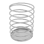 Стакан-пружина " KWELT " 7*7*9,5см, металлический , круглый, серебро