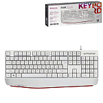 Клавиатура " Defender " Atom HB-546, белая, мембранная, проводное подключение USB, 1,8м, картонная упаковка
