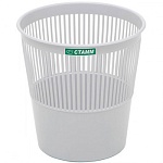 Корзина для бумаг " Стамм " 9л сетчатая серая