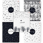 Тетрадь А5 48л " Альт " Контрасты, клетка, тонированный блок 70г/м2, на скобе, обложка- мелованный картон, матовая ламинация Soft Touch, скругленные углы, 5 дизайнов