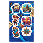 Наклейки " Мир открыток " 0-11 А6 Остров сокровищ, без отделки